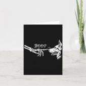 German Shepherd Skeleton Hand Boop Halloween Pet W Kaart (Voorkant)