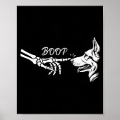 German Shepherd Skeleton Hand Boop Halloween Pet W Poster (Voorkant)