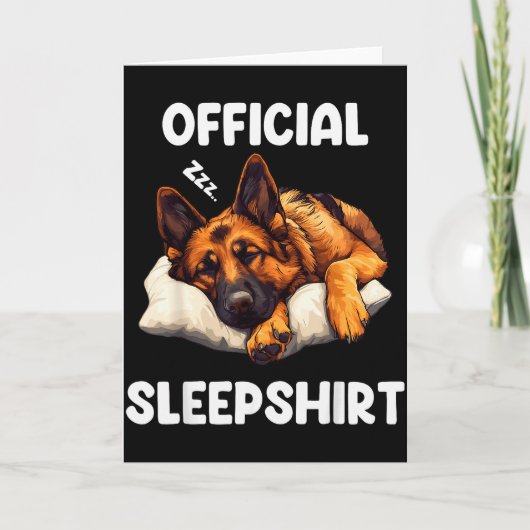 German Shepherd Sleepshirt Dog Lover Pajamas  Kaart (Voorkant)