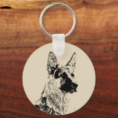 German Shepherd Sleutelhanger (Voorkant)