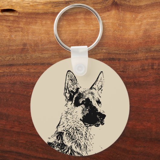German Shepherd Sleutelhanger (Voorkant)