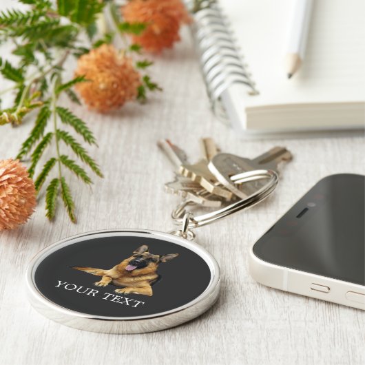 German Shepherd Sleutelhanger (Zijkant)