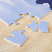 German Shepherd Snowy Town Gate Santa Christmas Legpuzzel (Zijkant)