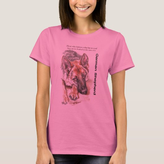 German Shepherd "Soulful" T-shirt (Voorkant)