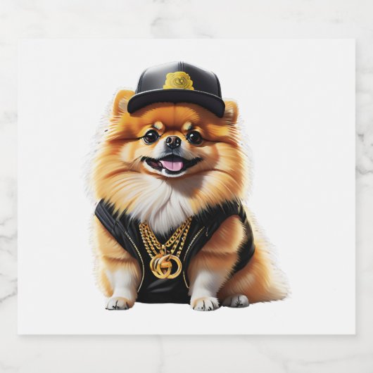 German Shepherd Sparkling Wijnetiket (Enkel label)