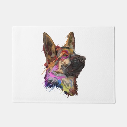 German Shepherd Splash Art Deurmat (Voorkant)
