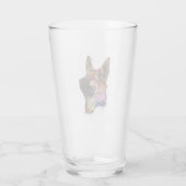 German Shepherd Splash Art Glas (Achterkant)