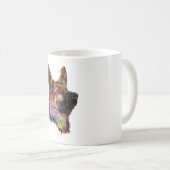 German Shepherd Splash Art Koffiemok (Voorkant rechts)