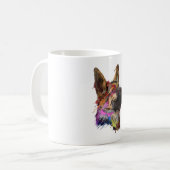 German Shepherd Splash Art Koffiemok (Voorkant links)