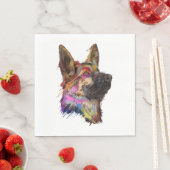 German Shepherd Splash Art Servet (Insitu)