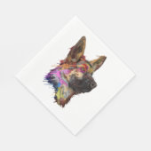 German Shepherd Splash Art Servet (Hoek)