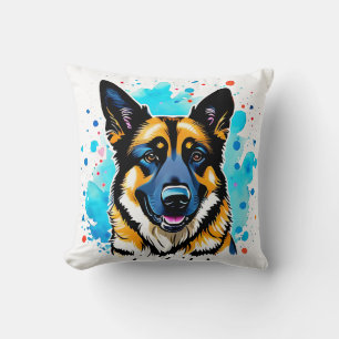 German Shepherd Splash Kussen