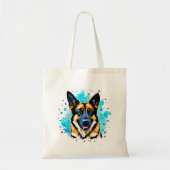 German Shepherd Splash Tote Bag (Voorkant)
