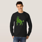 German Shepherd St Patrick S Day Green Leopard Sha T-shirt (Voorkant volledig)