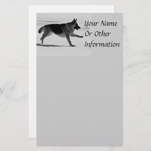 German Shepherd Stationery Briefpapier (Voorkant / Achterkant)