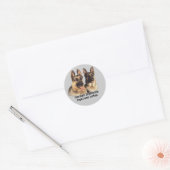 German Shepherd Stcker Ronde Sticker (Envelop)