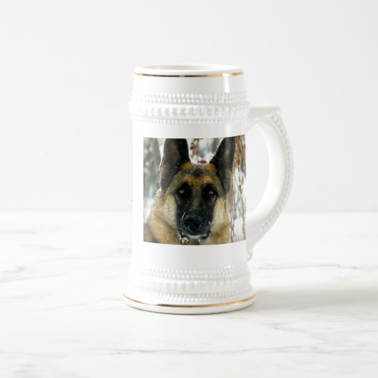 German Shepherd Stein Bierpul (Voorkant rechts)