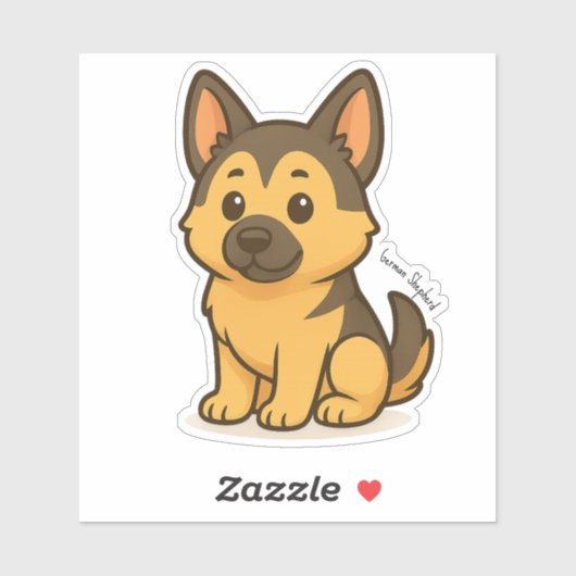 German Shepherd Sticker (Vel)