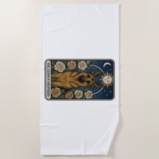 German Shepherd Strandlaken (Voorkant)