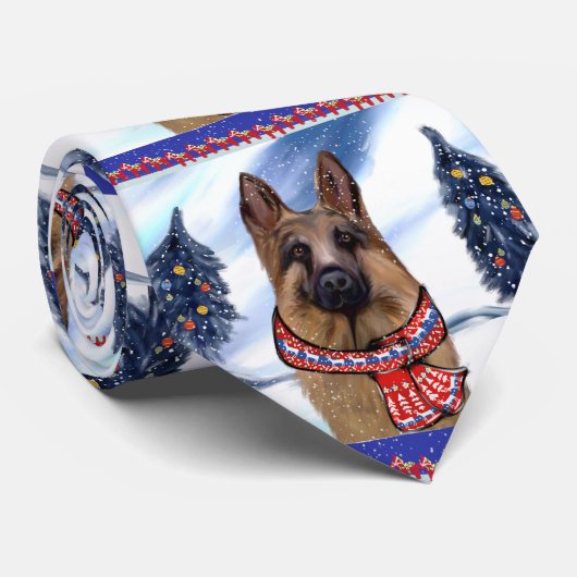 GERMAN SHEPHERD STROPDAS (Opgerold)