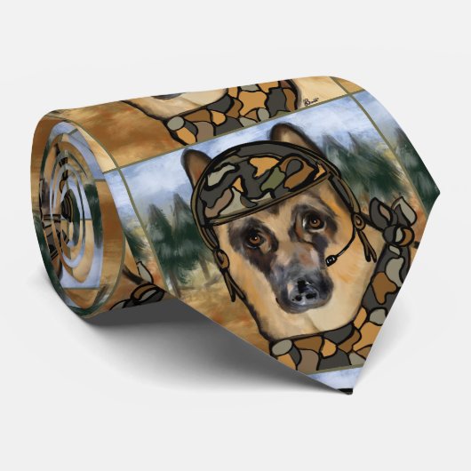 GERMAN SHEPHERD STROPDAS (Opgerold)