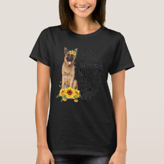 German Shepherd Sunflower Dog Mom Mama T-shirt