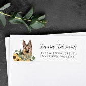 German Shepherd Sunflower Eucalyptus Adres Etiket
