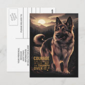 German Shepherd Sunrise Courage Briefkaart (Voorkant / Achterkant)