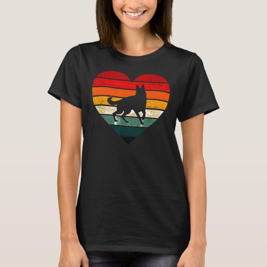 German Shepherd Sunset Dog Dad T-shirt (Voorkant)