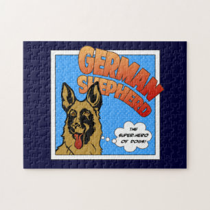 German Shepherd Super Hero Legpuzzel