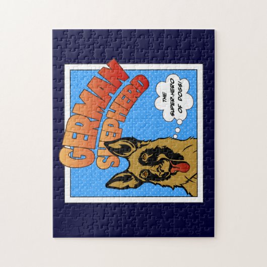German Shepherd Super Hero Legpuzzel (Verticaal)