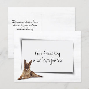German Shepherd Sympathy Pet Loss Briefkaart