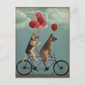 German Shepherd Tandem Briefkaart (Voorkant)