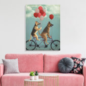 German Shepherd Tandem Canvas Afdruk (Insitu (Woonkamer))
