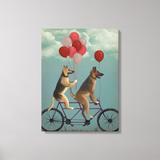 German Shepherd Tandem Canvas Afdruk (Voorkant)