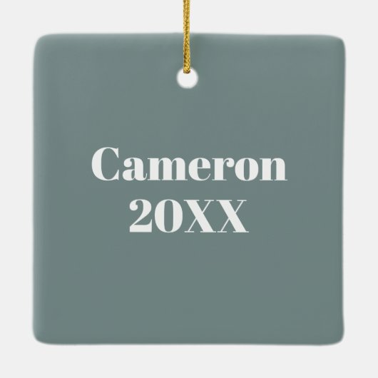 German Shepherd Tandem Keramisch Ornament (Achterkant)