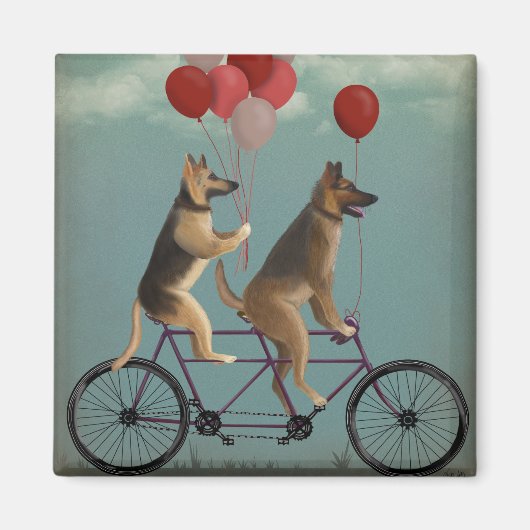 German Shepherd Tandem Magneet (Voorkant)