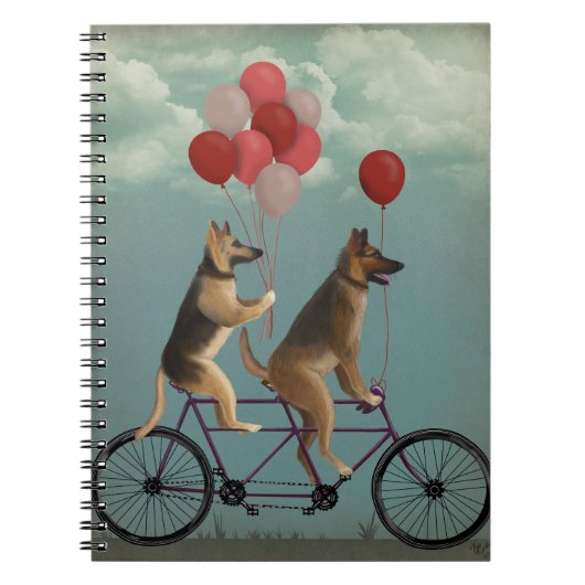 German Shepherd Tandem Notitieboek (Voorkant)