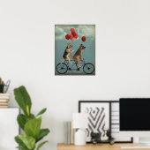 German Shepherd Tandem Poster (Thuiskantoor)