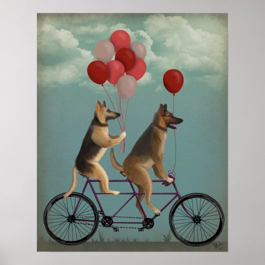 German Shepherd Tandem Poster (Voorkant)