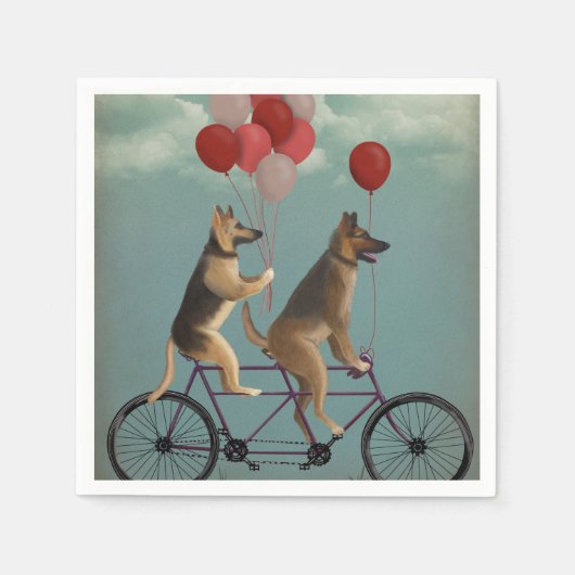 German Shepherd Tandem Servet (Voorkant)