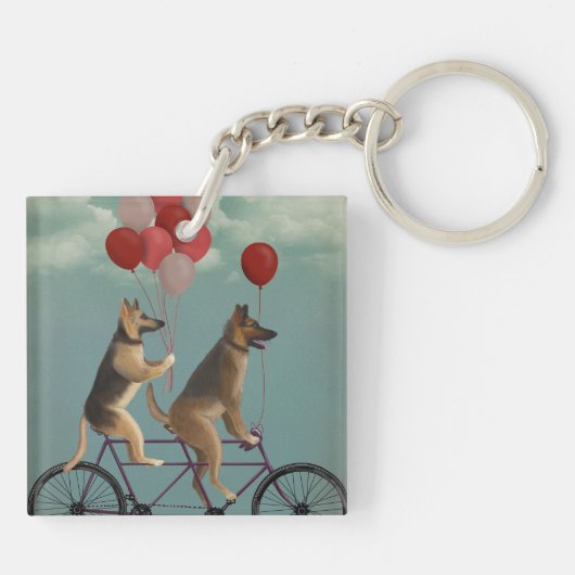 German Shepherd Tandem Sleutelhanger (Achterkant)