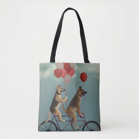 German Shepherd Tandem Tote Bag (Voorkant)