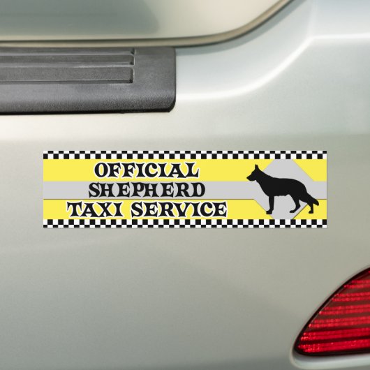 German Shepherd Taxi Service Bumpersticker (Op auto)