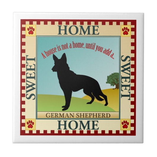 German Shepherd Tegeltje (Voorkant)
