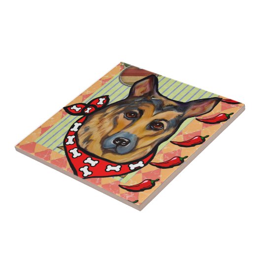 GERMAN SHEPHERD TEGELTJE (Zijkant)