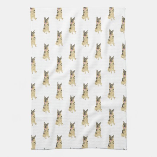 German Shepherd Theedoek (Verticaal)