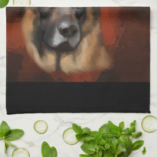 GERMAN SHEPHERD THEEDOEK (Gevouwen)