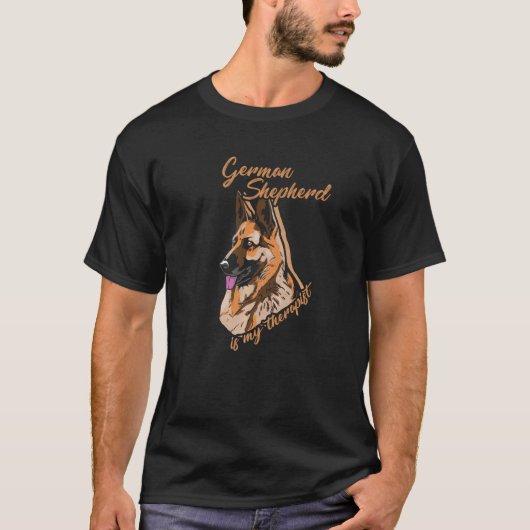 German Shepherd Therapy Dog Owner T-shirt (Voorkant)