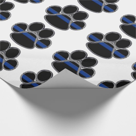 German Shepherd Thin Blue Line Cadeaupapier (Hoek)